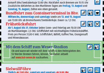 Anzeige Schiffsfahrt Bremen